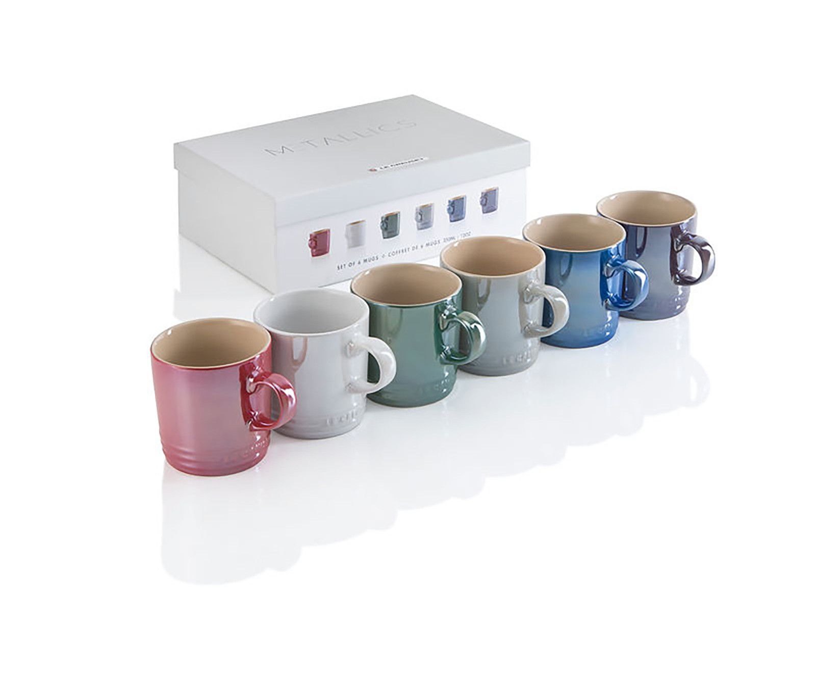 Le Creuset金属系列马克杯，一套6个