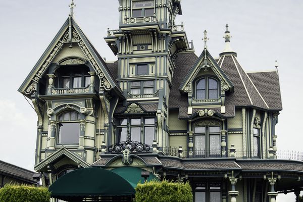 加州一座绿色的安妮女王的房子